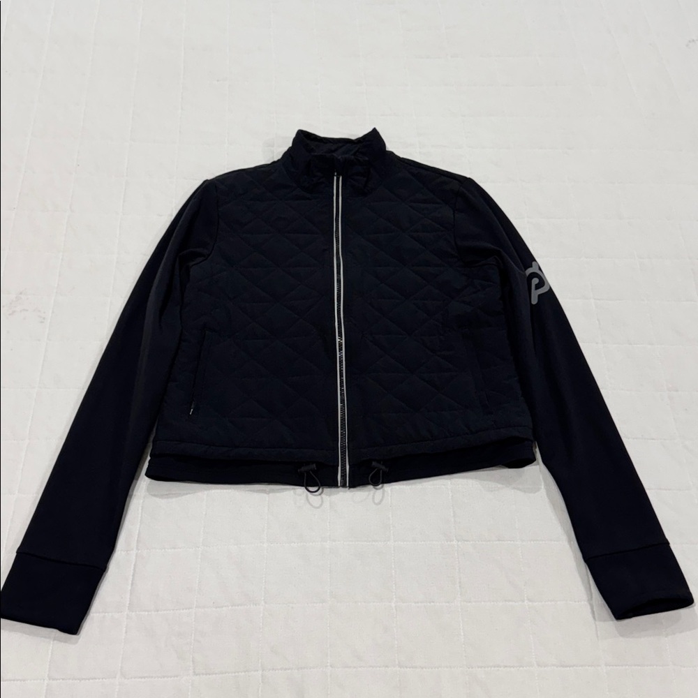 Peloton Black Quilted Zip-Up Jacket